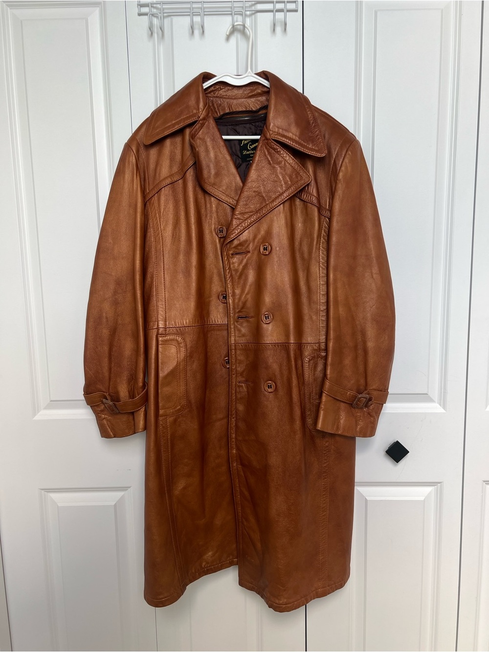 Vintage Franco Canadian Leather Trench Coat